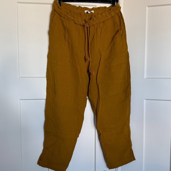 Madewell Women’s Lightestspun Beach Cover-Up Pants in Antique Gold Size Small - Picture 2 of 5